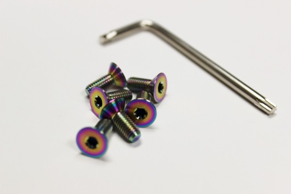 Vertex Titanium Steering Wheel Torx Bolts; Burnt Titanium